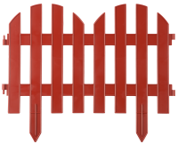 Забор декоративный Grinda Палисадник, 28x300см, терракот