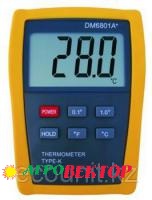 DM6801A+ Профессиональный термометр с датчиком K-type