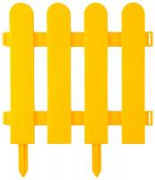Забор декоративный Grinda Штакетник, 29x224см, желтый