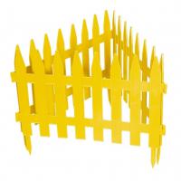 Забор декоративный Классический, 28х300 см, желтый/зеленый