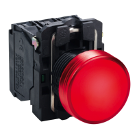 XB5AVM4 Сигнальная лампа 22 мм 230-240В, красная