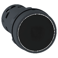 XB7NA25 Кнопка 22 мм черная с возвратом но + нз
