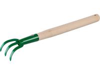 Рыхлитель 3-х зубый, с деревянной ручкой, Росток 39616, 75x75x430 мм